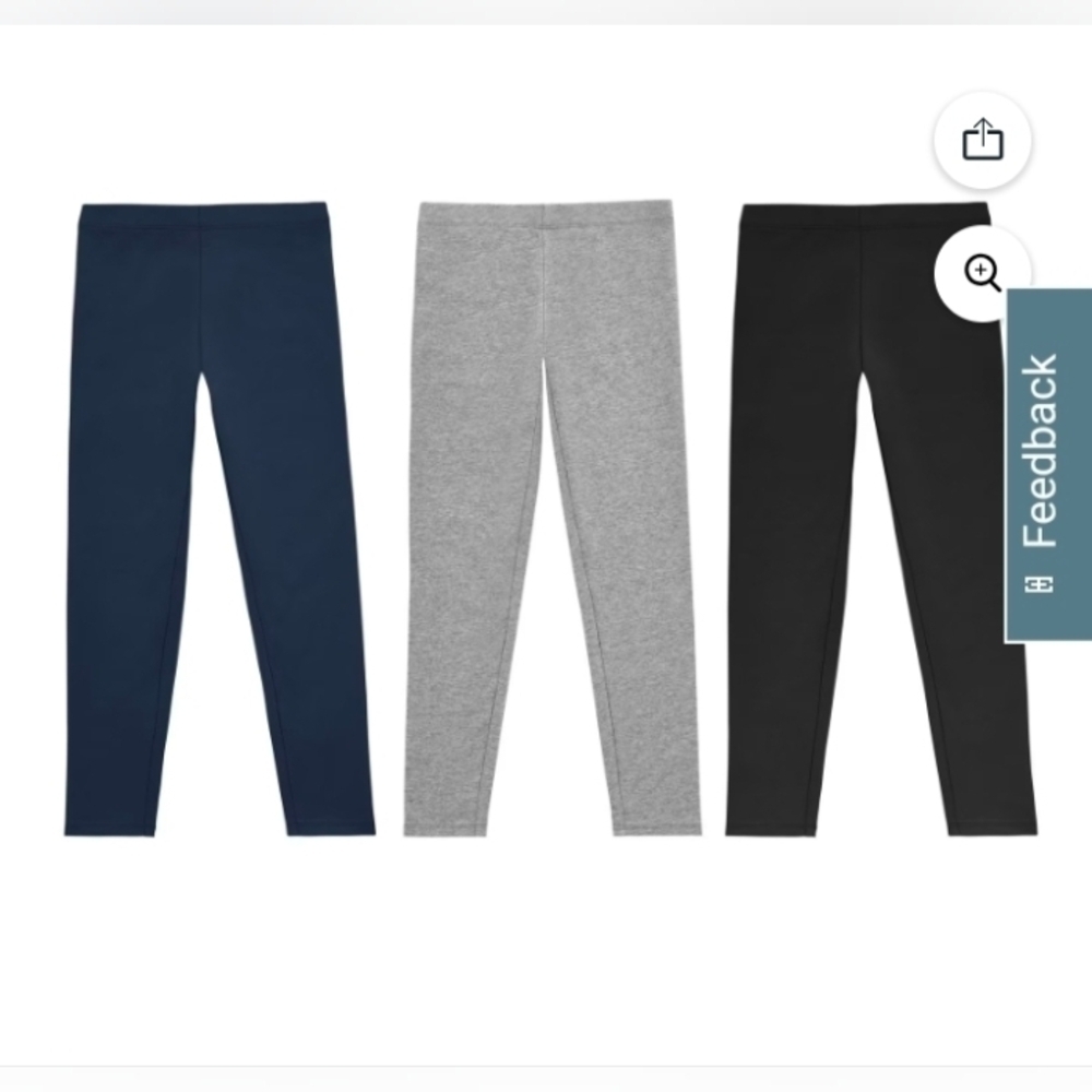 Member's Mark Girls 3-Pack Cotton Leggings